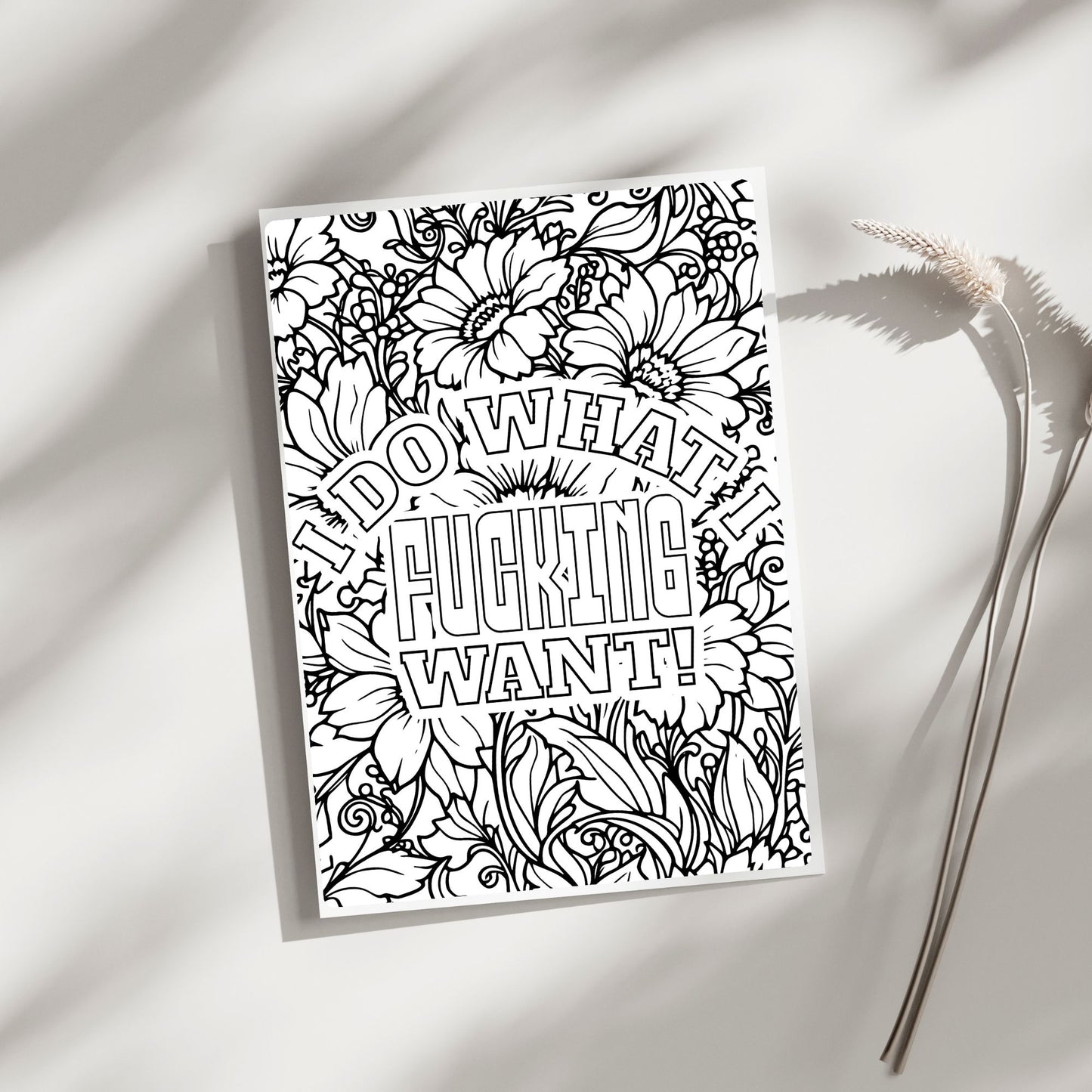 Swear Word Floral Colouring Book #2