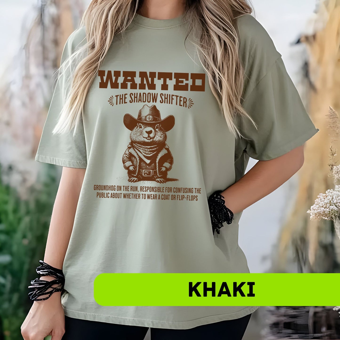 Groundhog Day Shirt - Western Wanted Poster, Shadow Shifter Design, Comfort Colors Tee