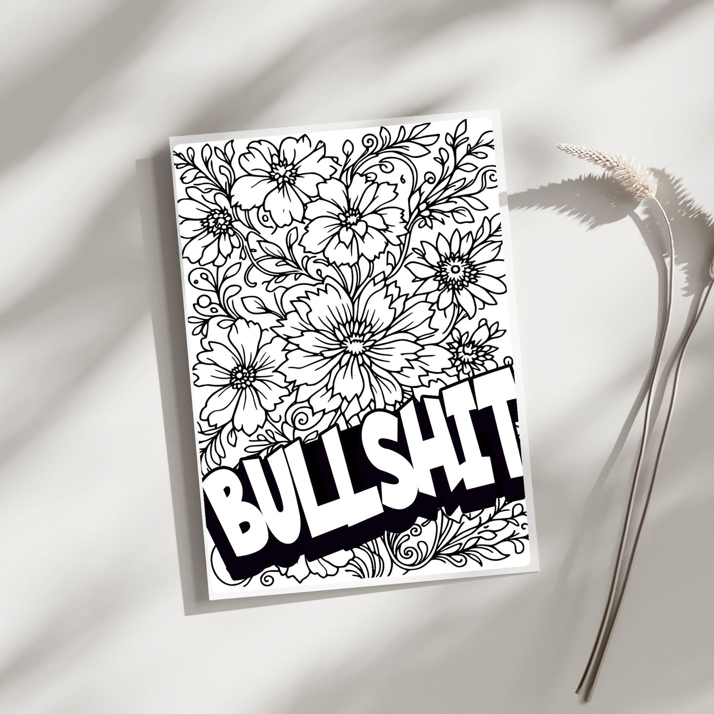 Swear Word Floral Colouring Book #5