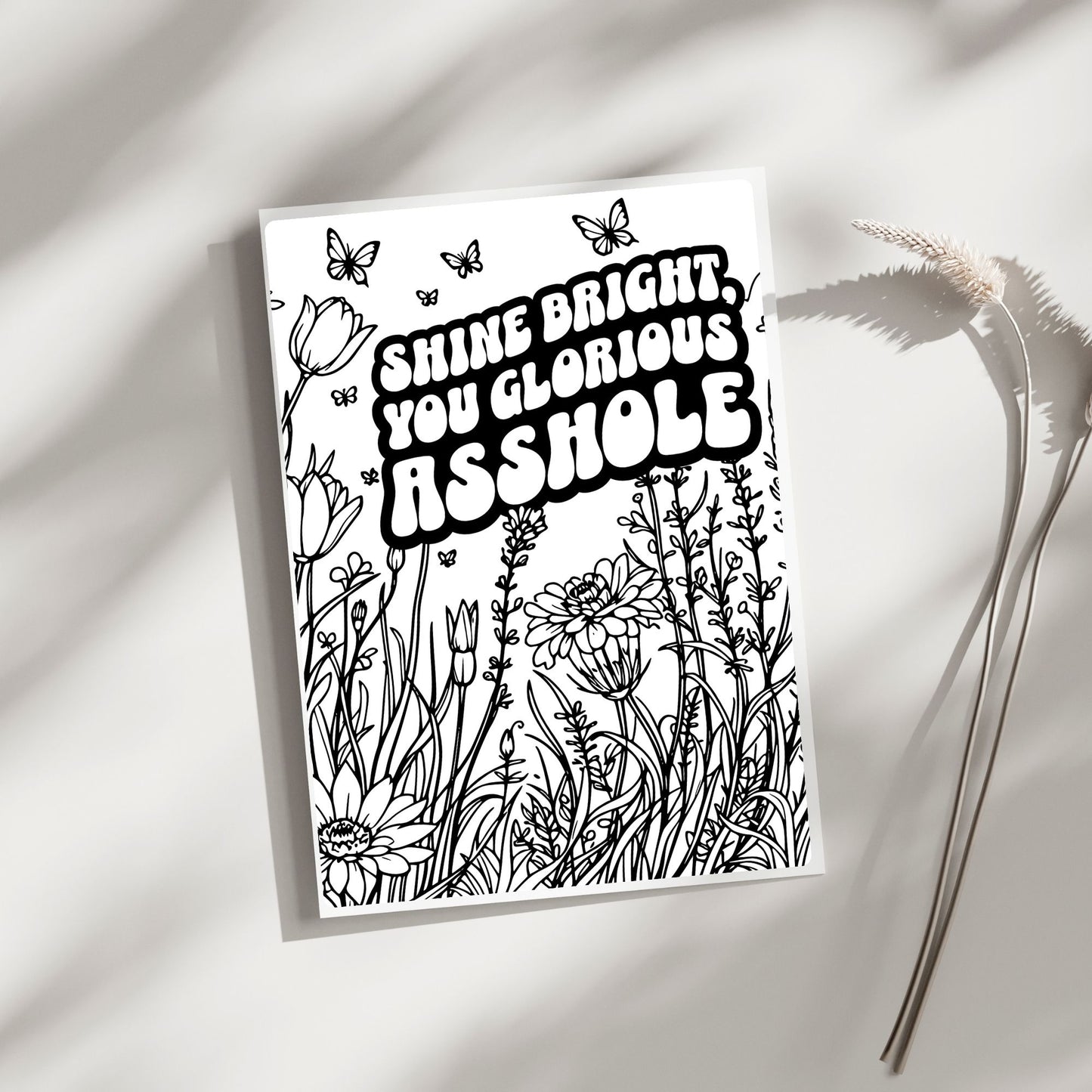 Swear Word Floral Colouring Book #3