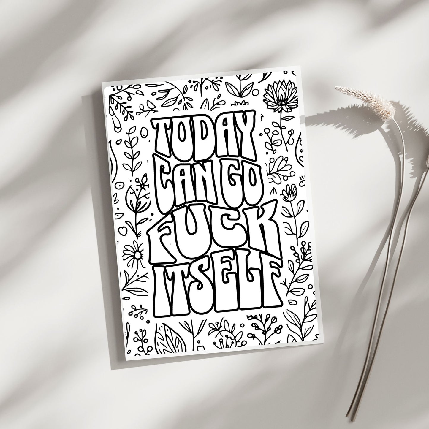Swear Word Floral Colouring Book #10