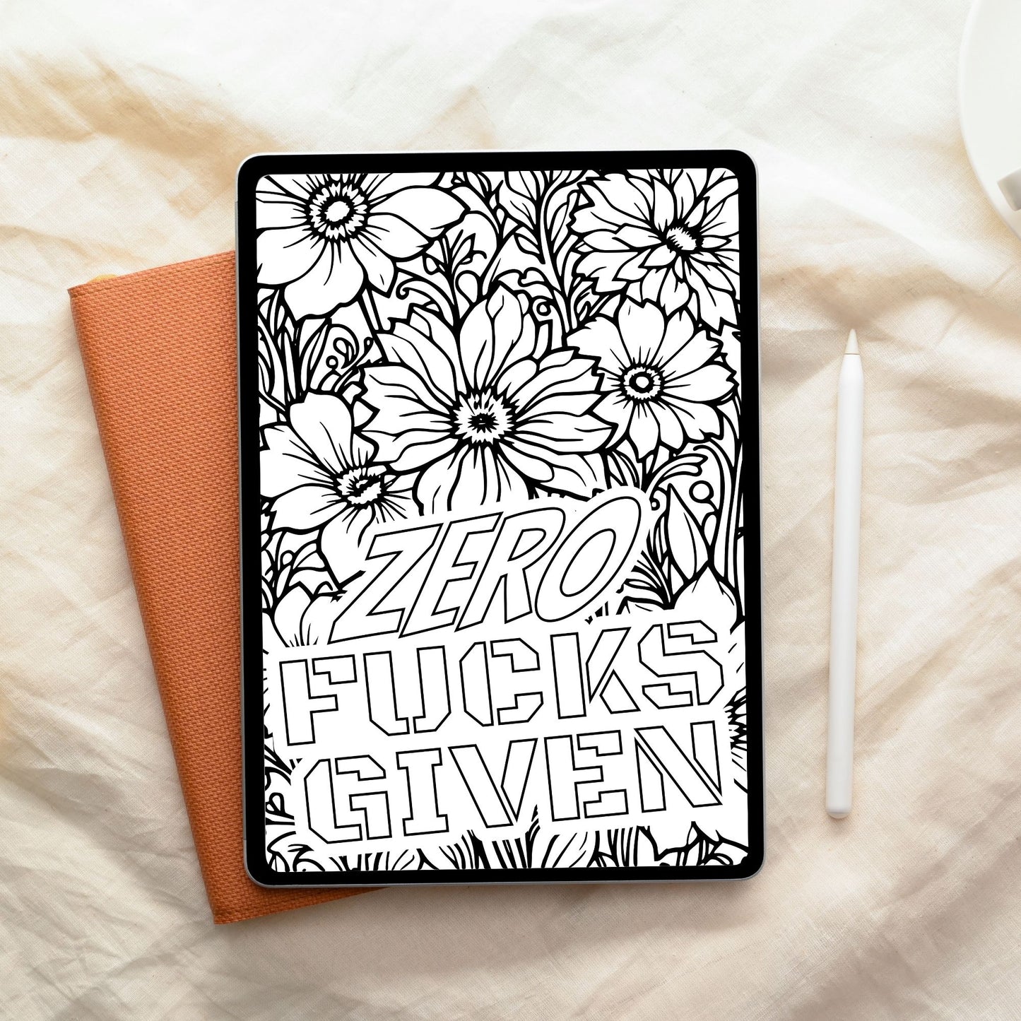 Swear Word Floral Colouring Book #7