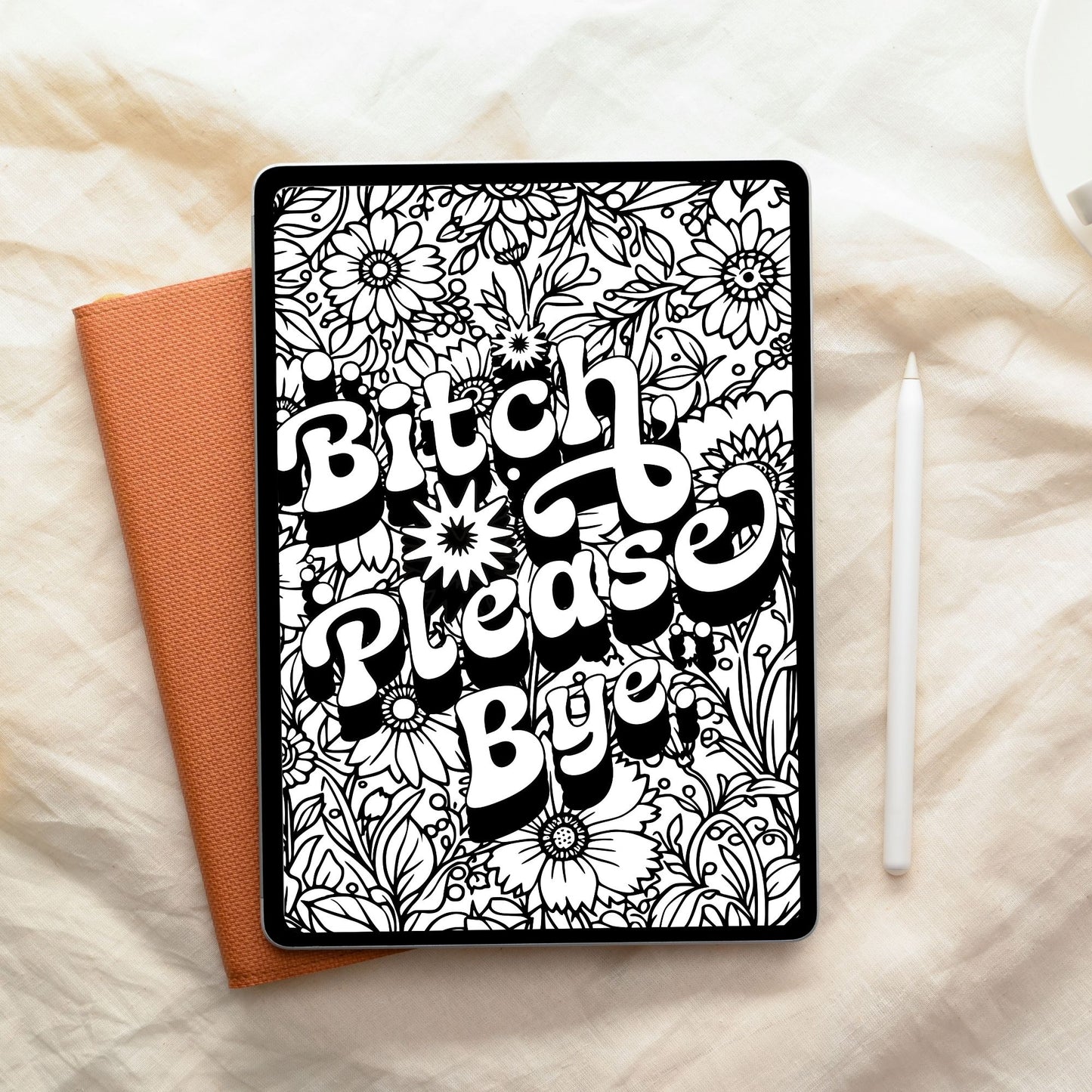 Swear Word Floral Colouring Book #8