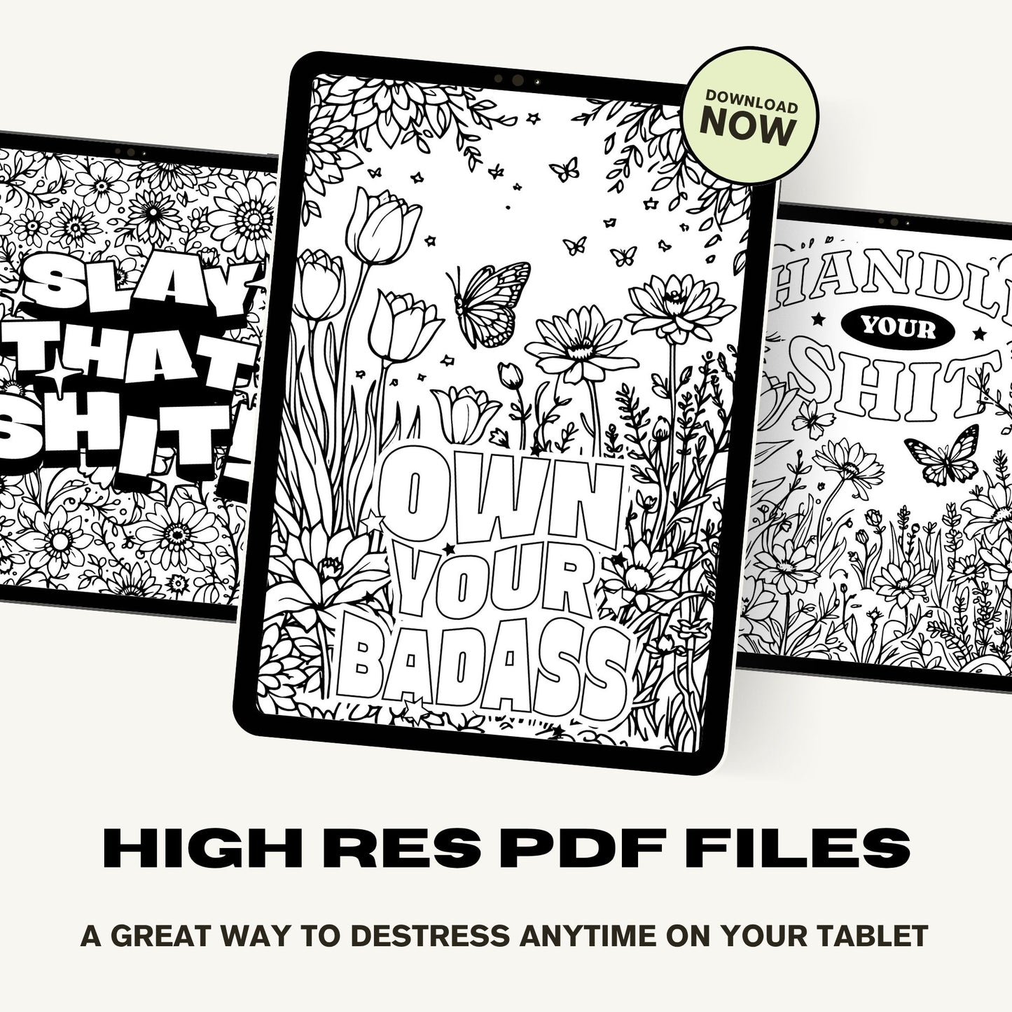 Swear Word Floral Colouring Book #8