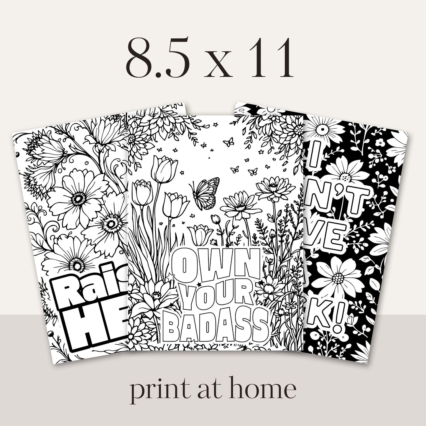 Swear Word Floral Colouring Book #7