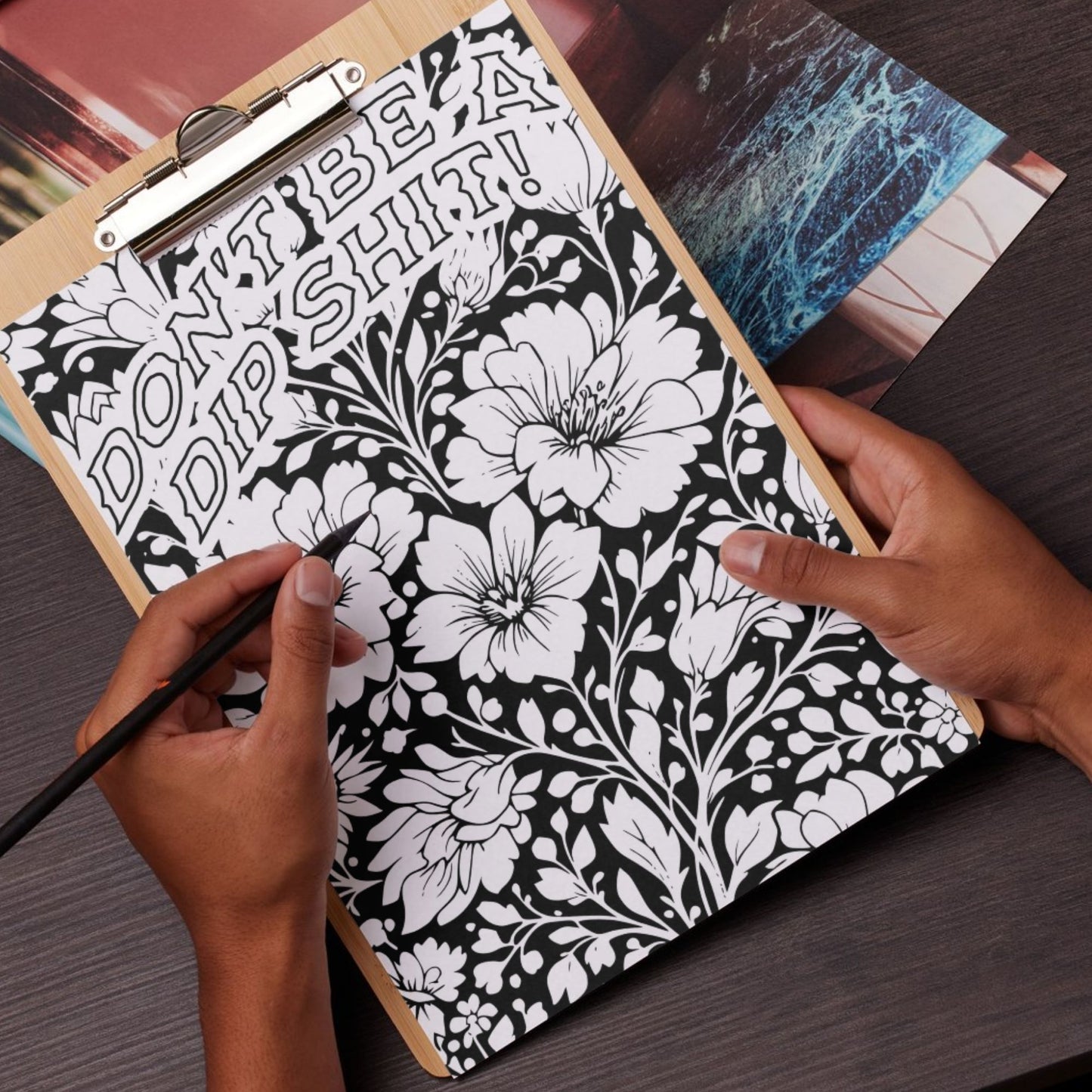 Swear Word Floral Colouring Book #10