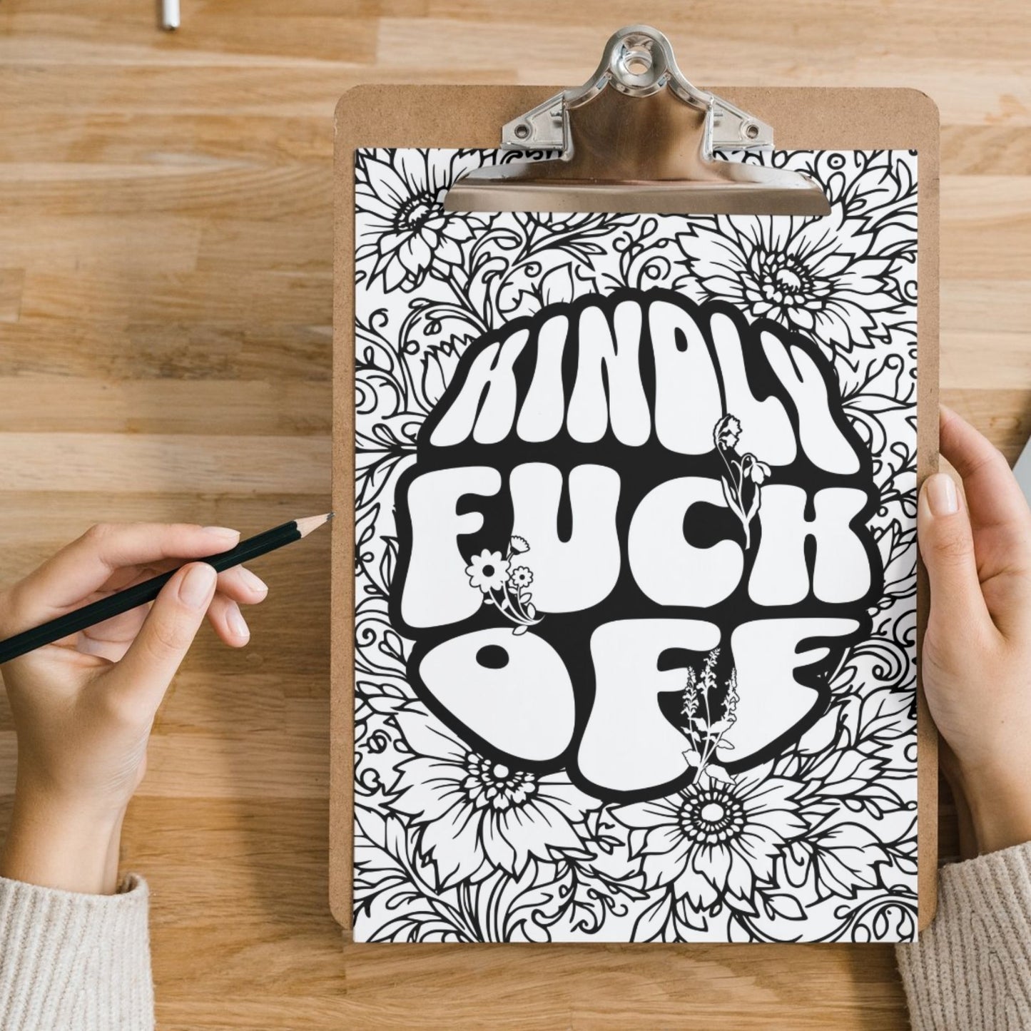 Swear Word Floral Colouring Book #2