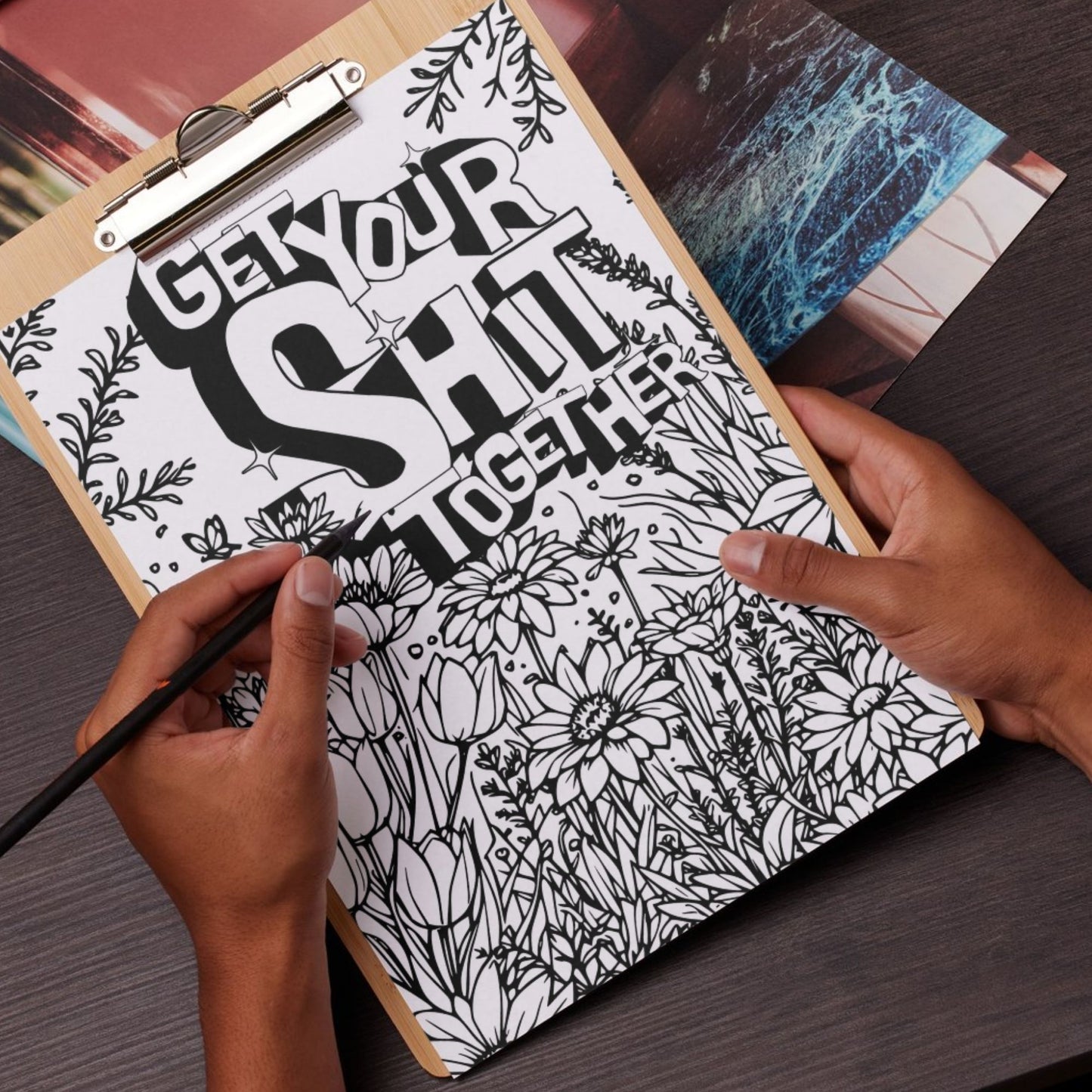 Swear Word Floral Colouring Book #7