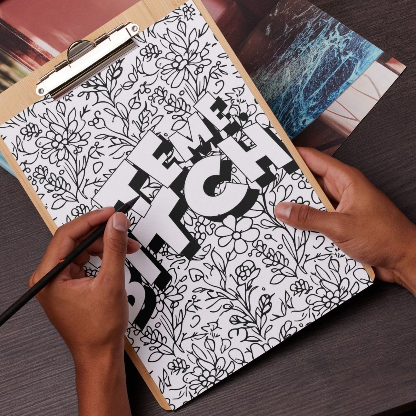 Swear Word Floral Colouring Book #4