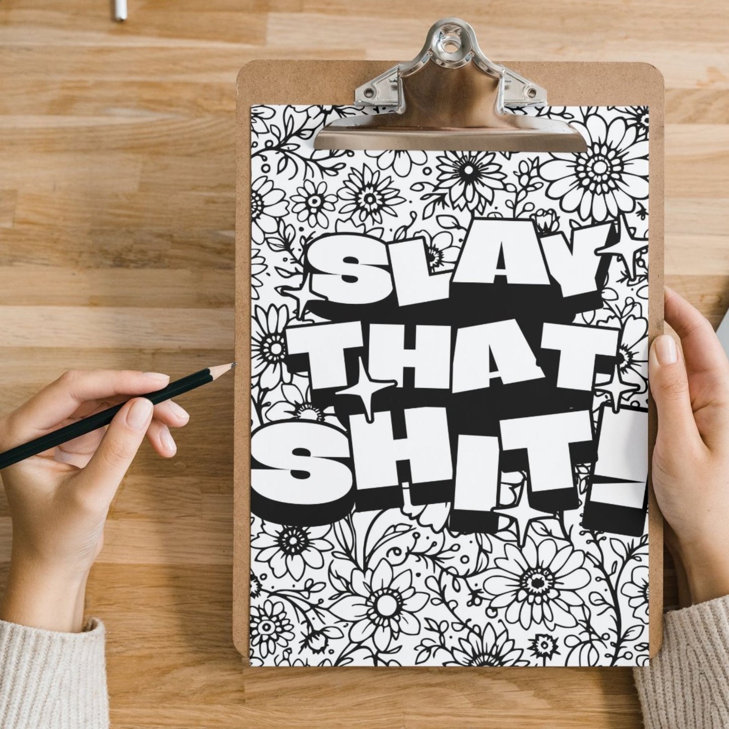 Swear Word Floral Colouring Book #4
