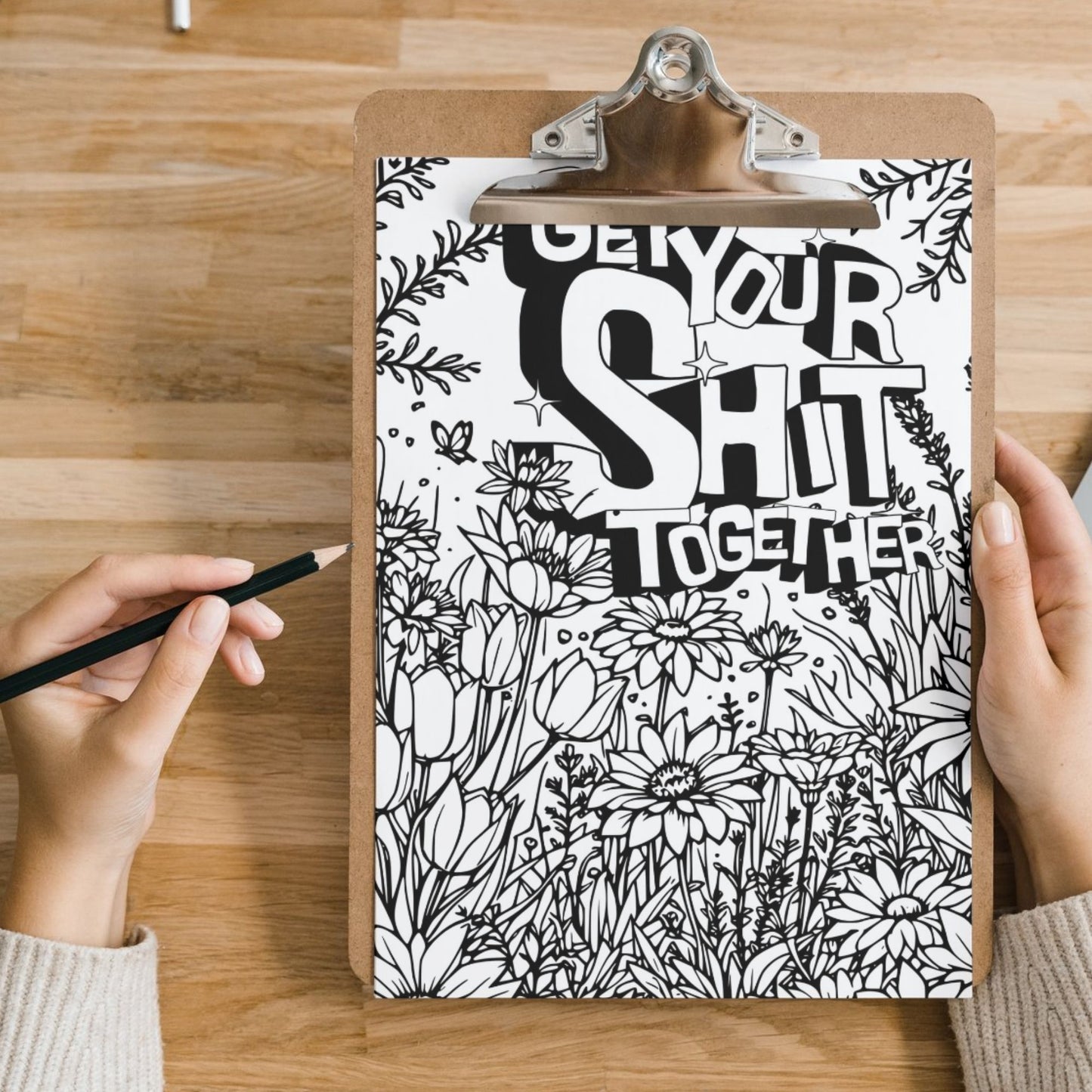 Swear Word Floral Colouring Book #3