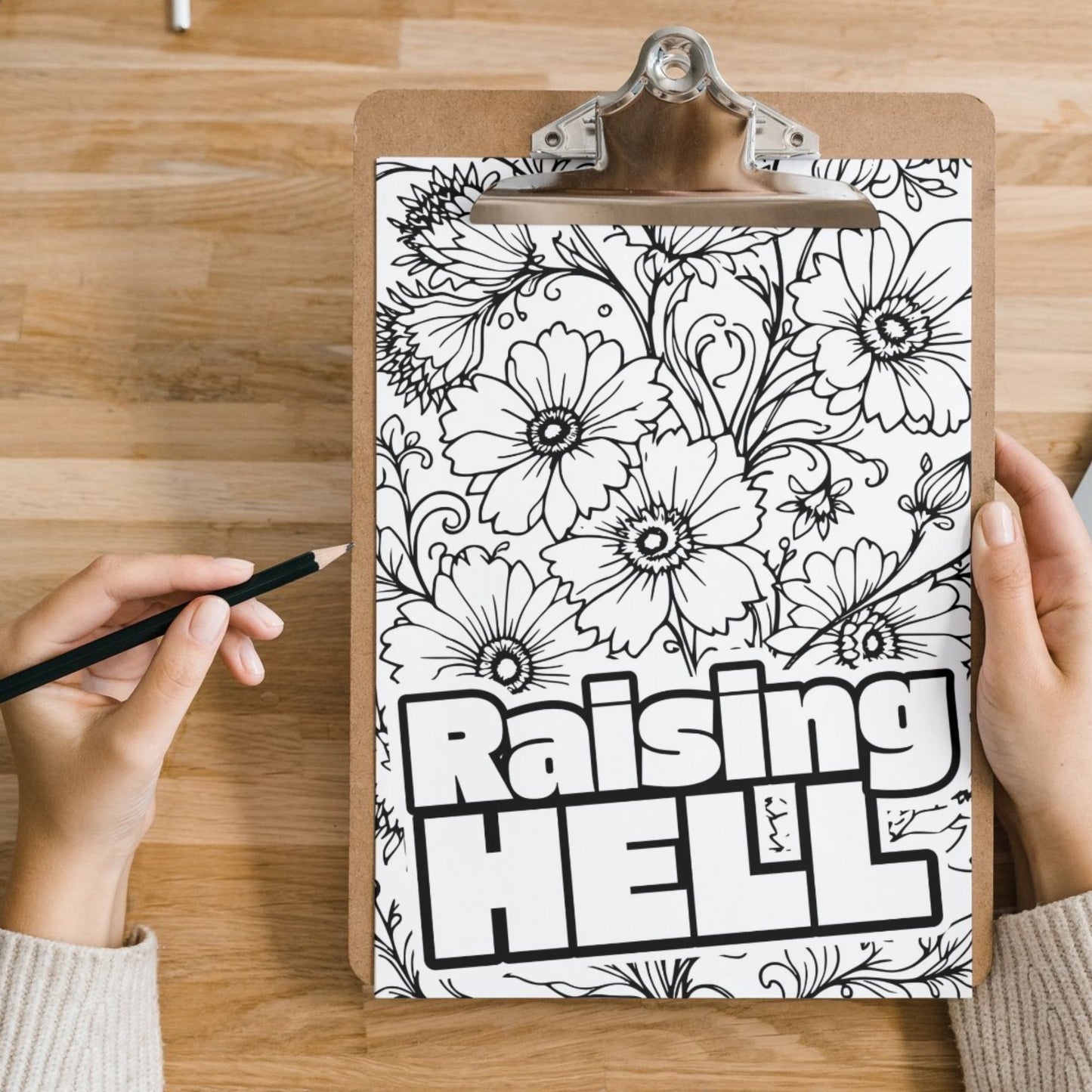 Swear Word Floral Colouring Book #10