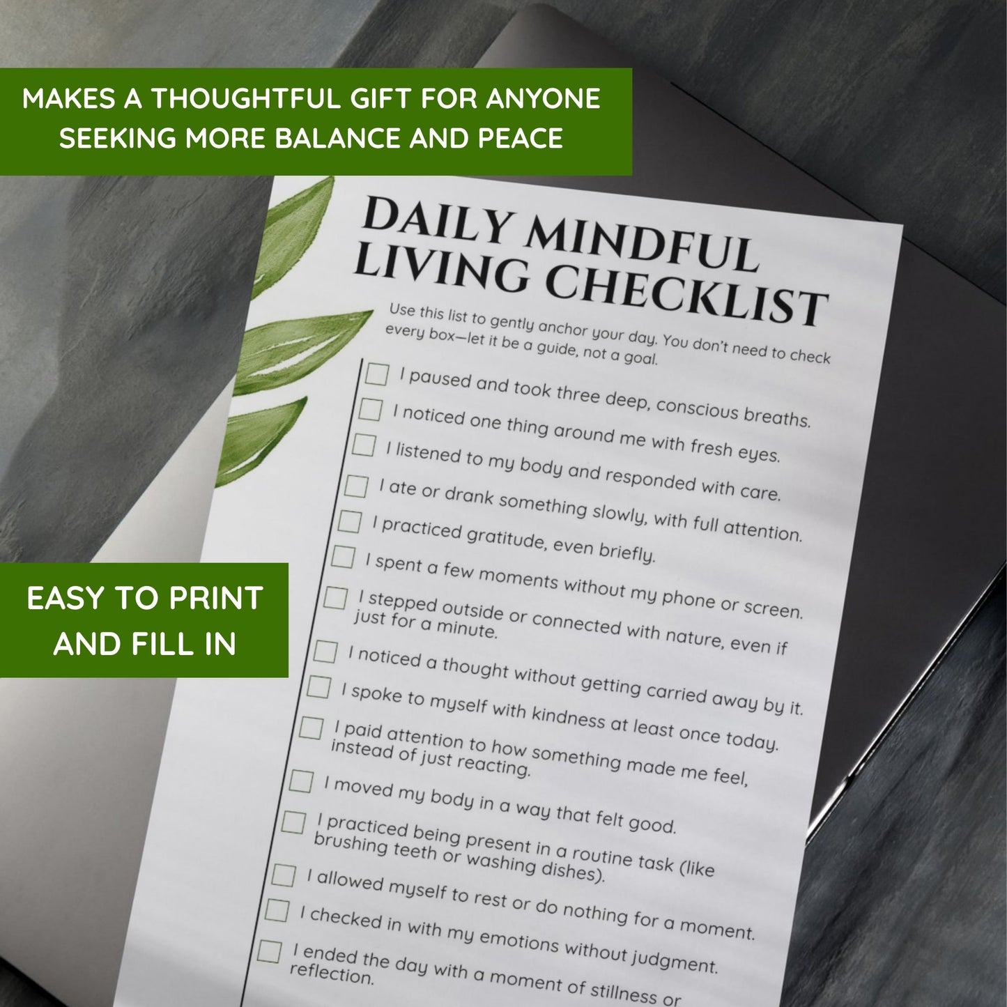 Mindful Living Workbook