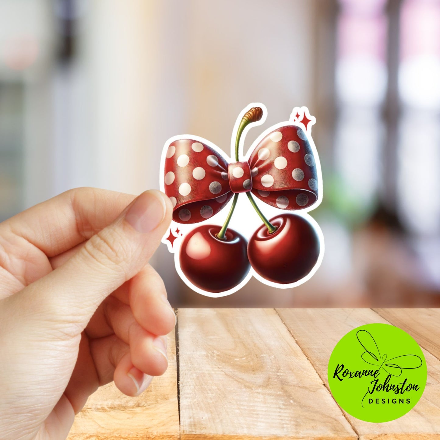 Cherries with Polka Dot Bow