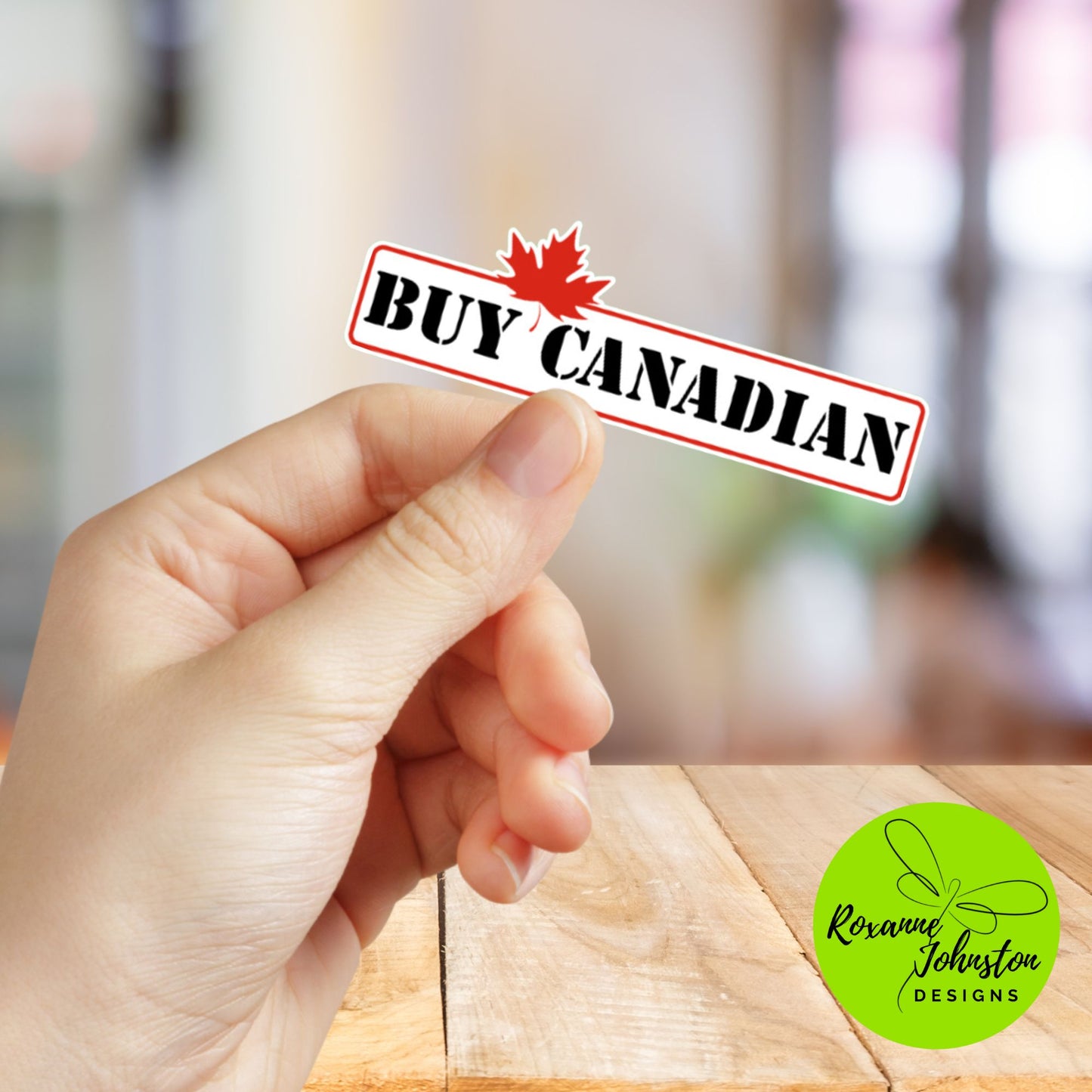 Buy Canadian Sticker - Solid Leaf - Stamp Style
