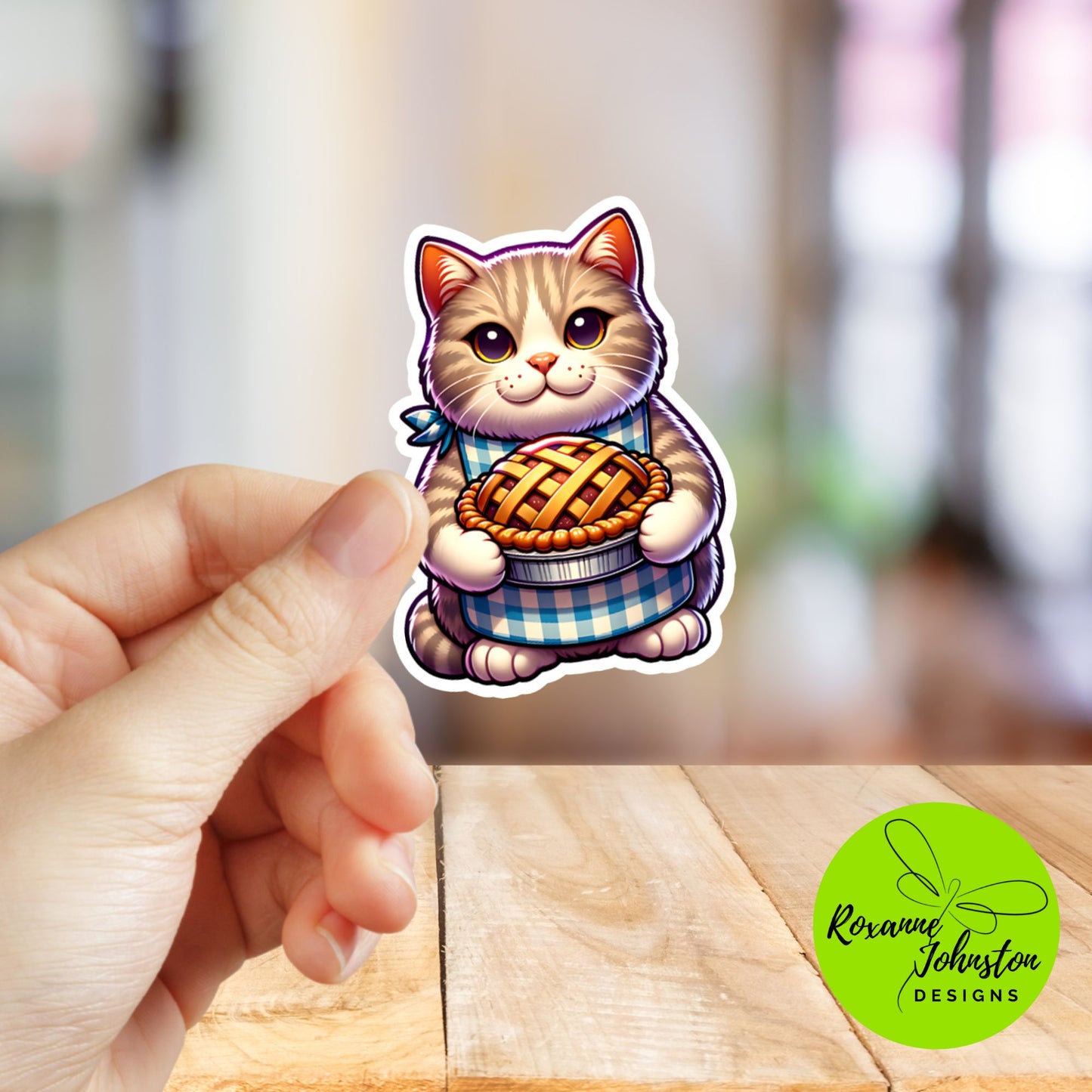 Cat Holding Pie