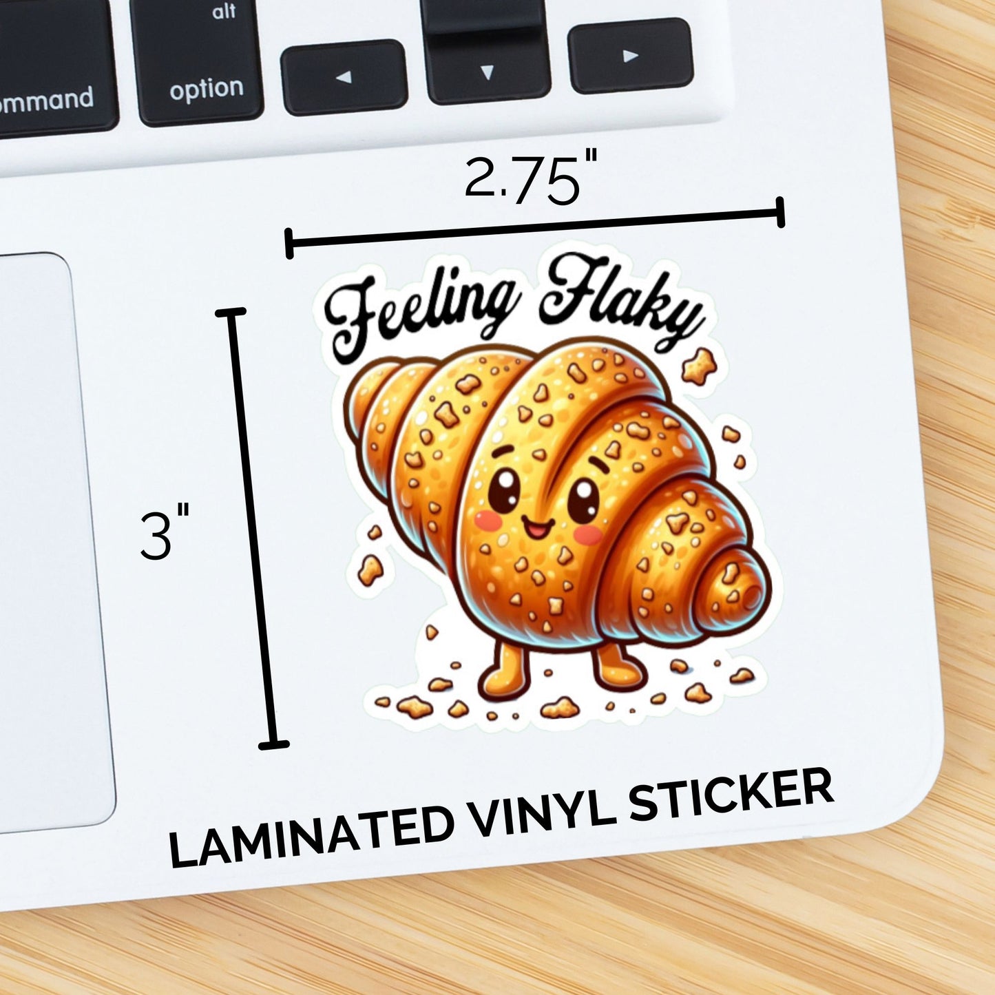 Cute Croissant Sticker - "Feeling Flaky"