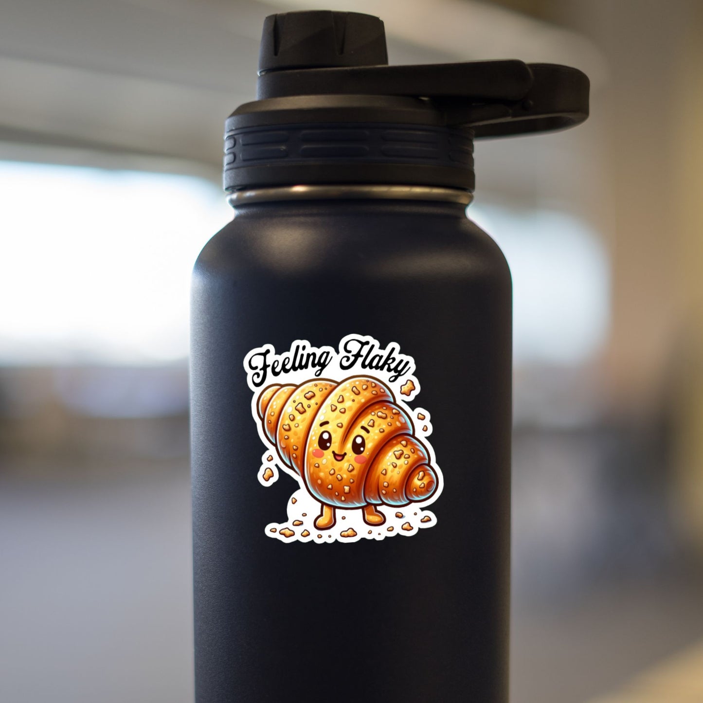 Cute Croissant Sticker - "Feeling Flaky"