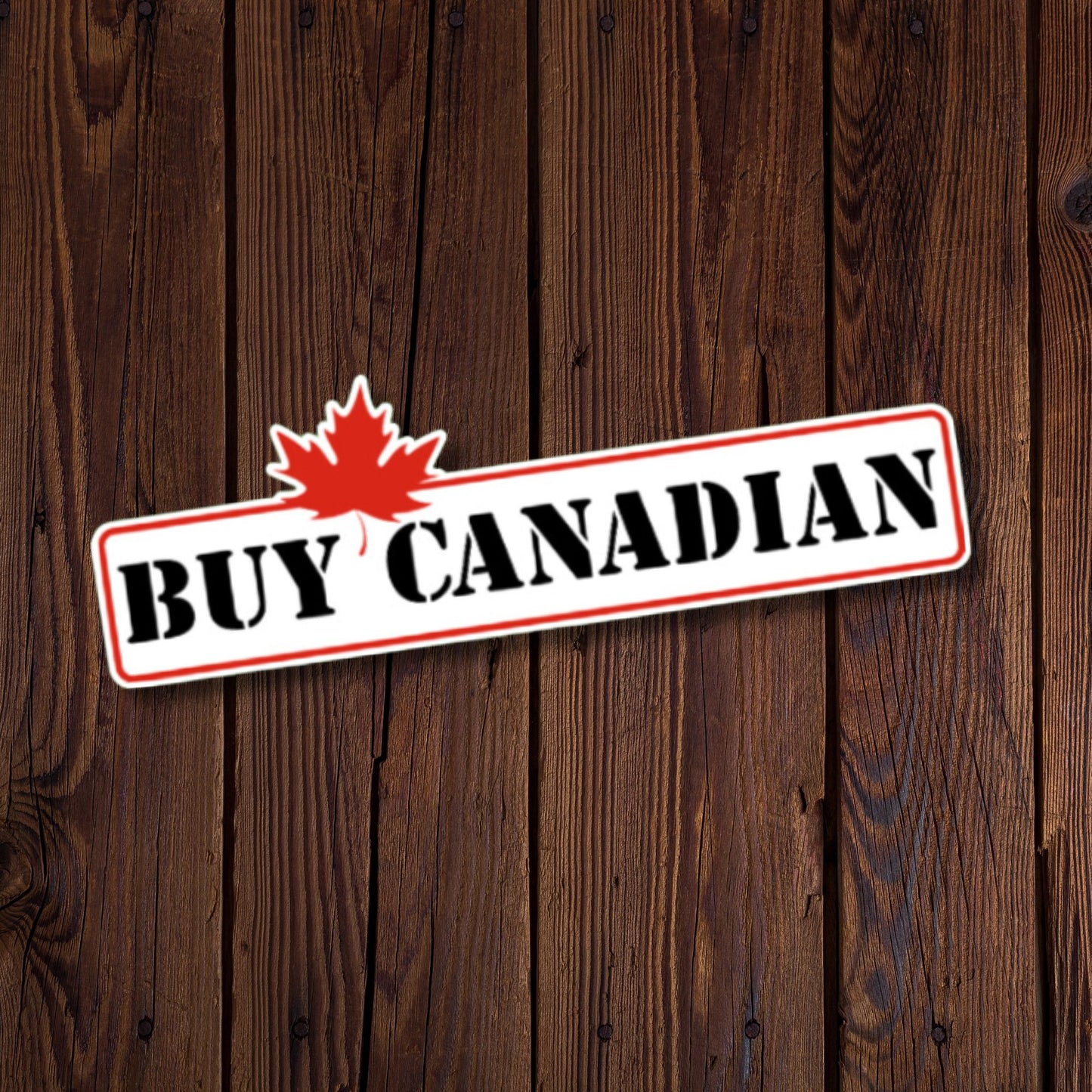Buy Canadian Sticker - Solid Leaf - Stamp Style