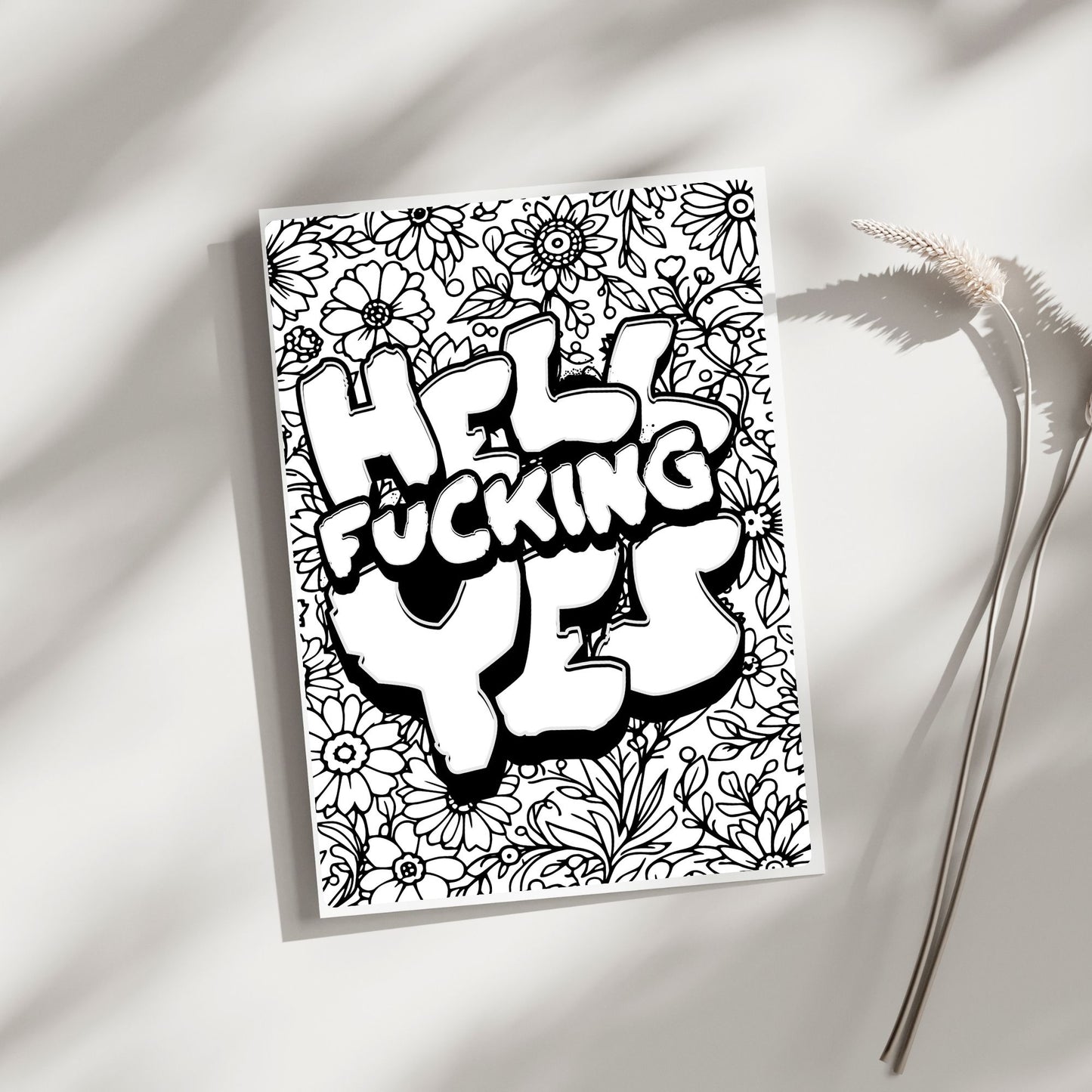 Swear Word Floral Colouring Book #4