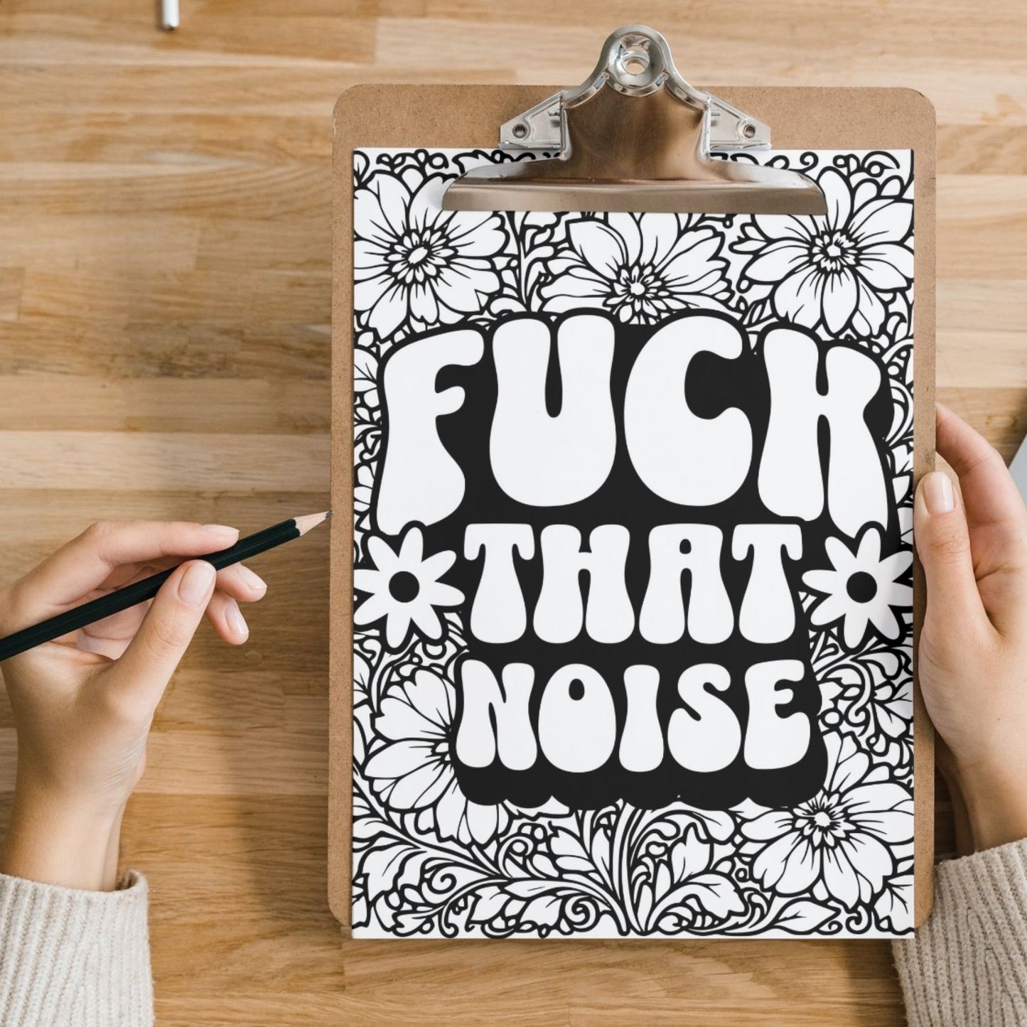 Swear Word Floral Colouring Book #8
