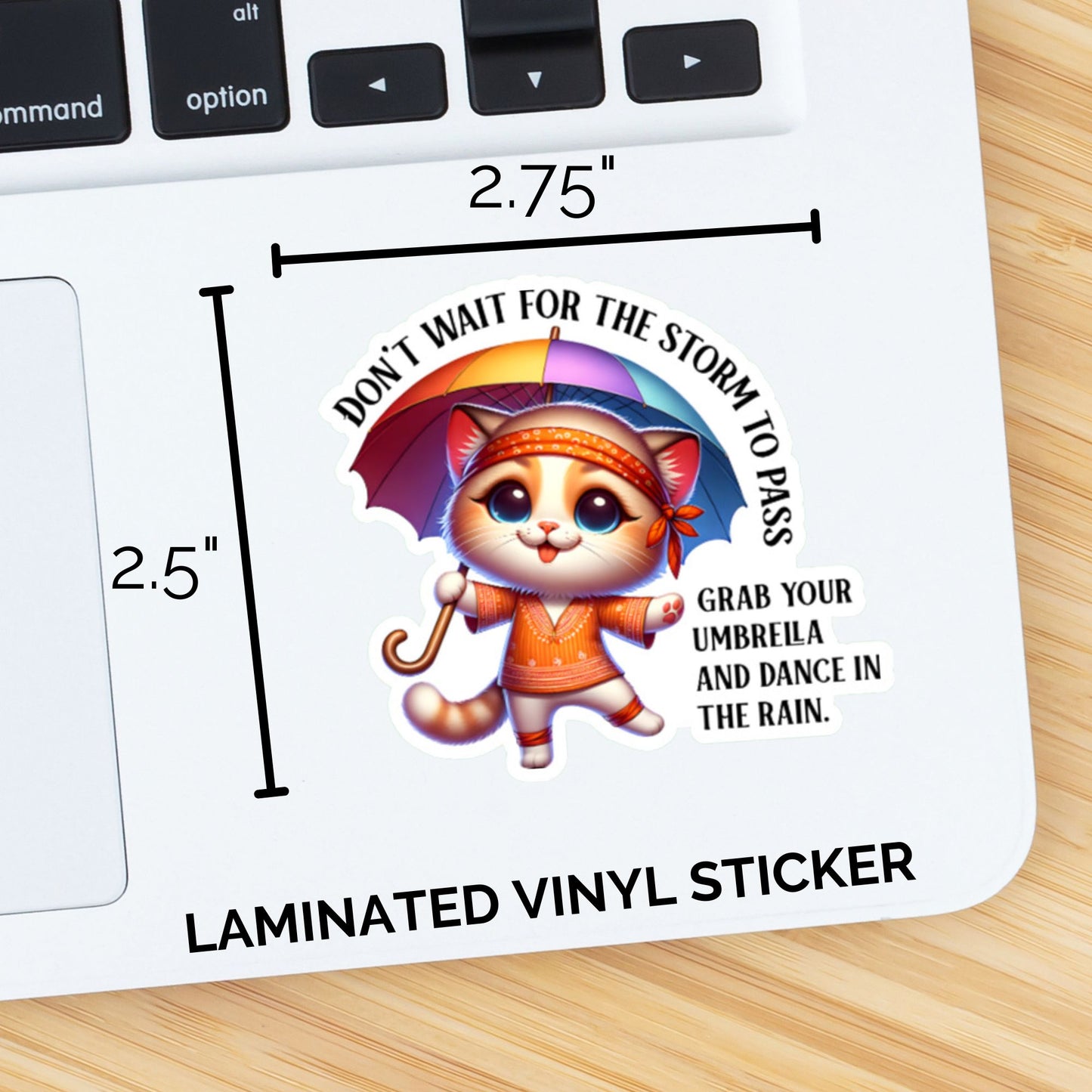 Don't Wait For The Storm To Pass... Spring Kitty Cat Sticker