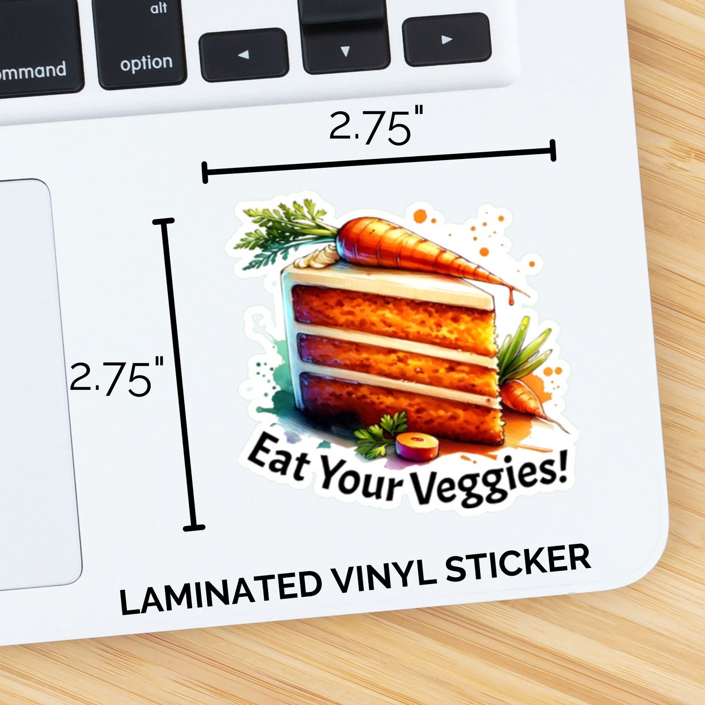 Eat Your Veggies Carrot Cake Sticker