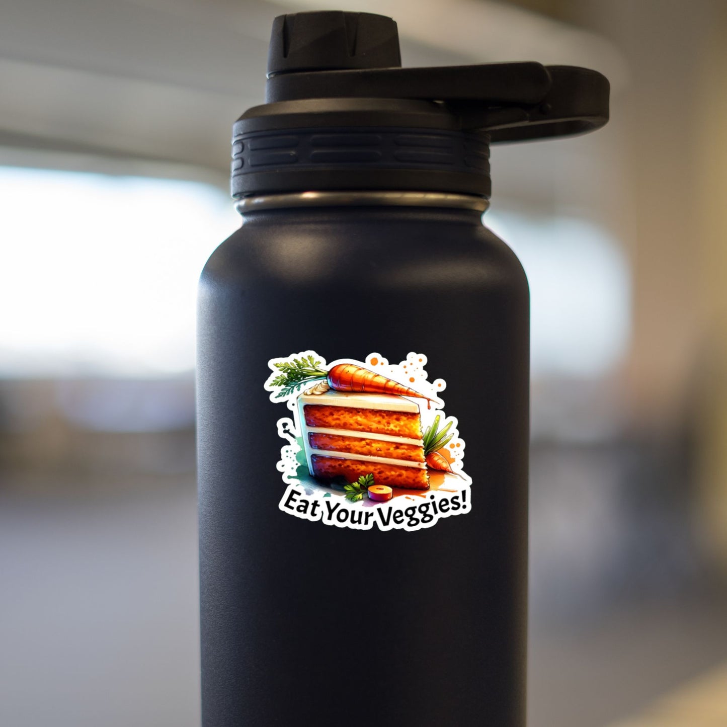 Eat Your Veggies Carrot Cake Sticker
