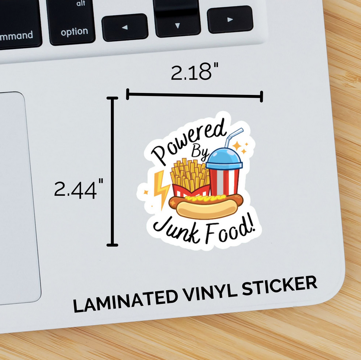 Powered By Junk Food Sticker