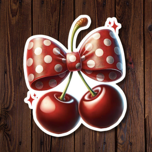 Cherries with Polka Dot Bow